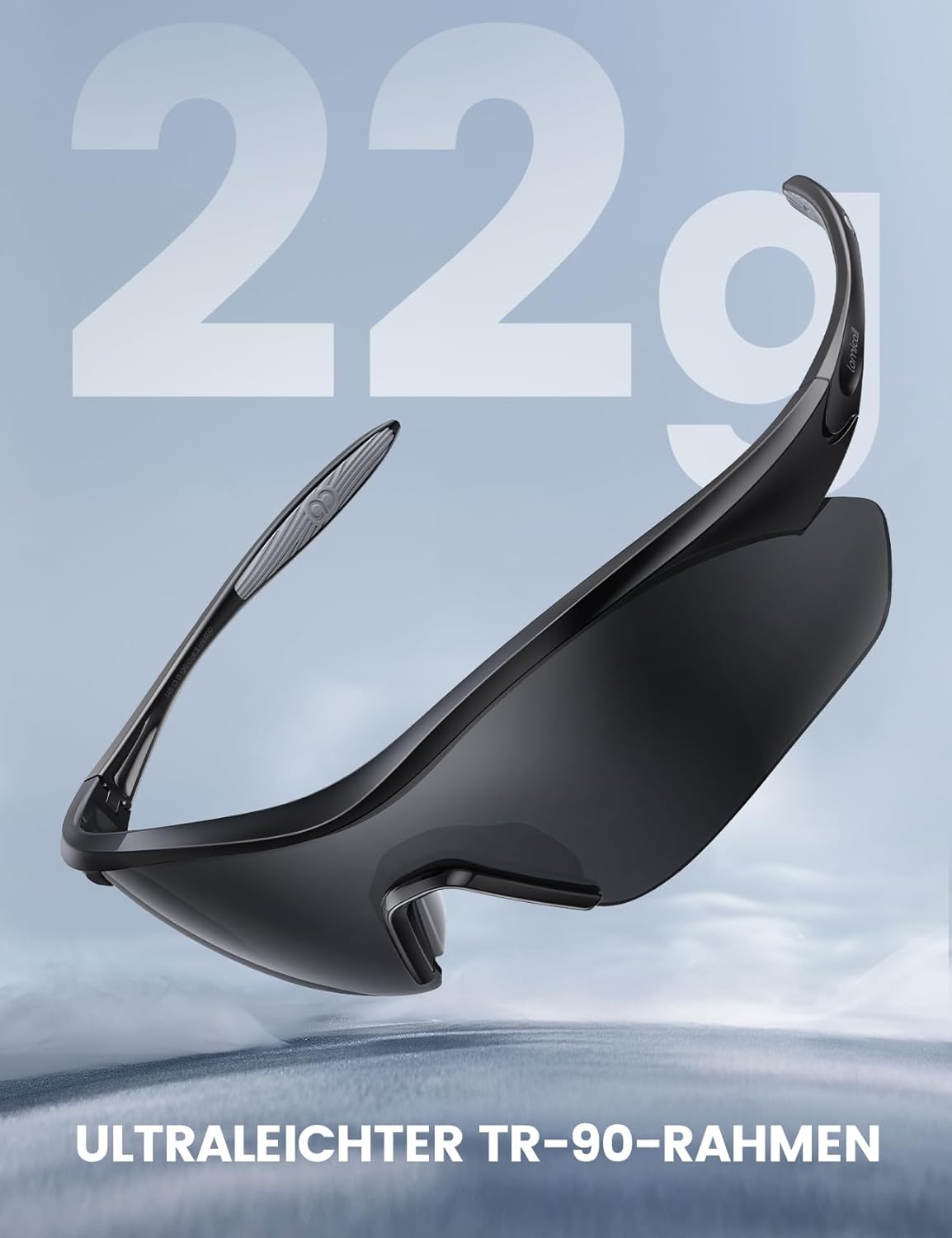 Detalle 2 de Lamicall Fahrradbrille Herren – Multifunktionale Sport-Sonnenbrille mit UV400, 22g TR-90 Leichtbau