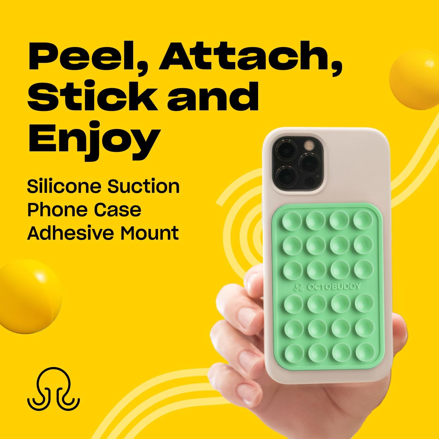 Detalle de OCTOBUDDY Classic MAX phone mount 24 suction