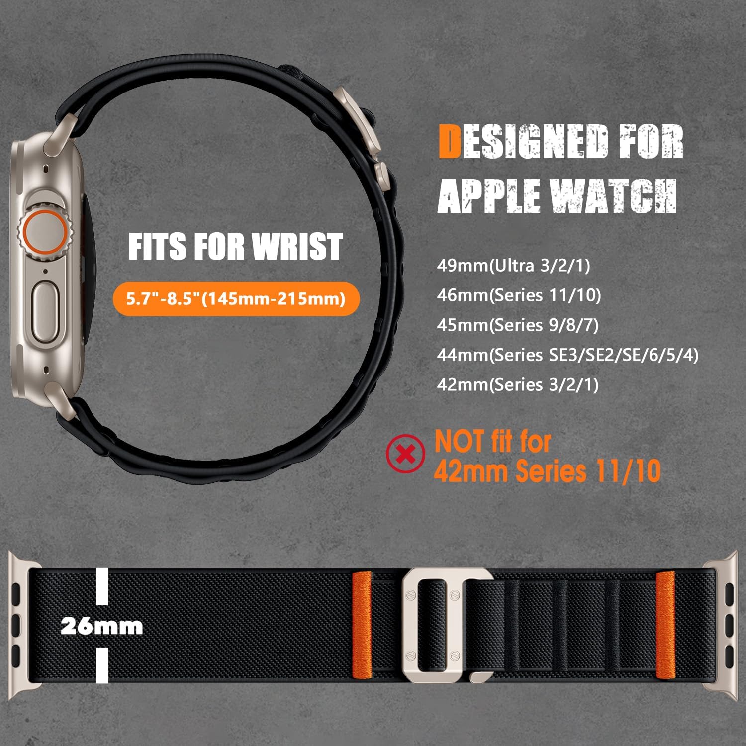 Thumbnail 4 de Bandletic Nylon Strap for Apple Watch Ultra 49mm