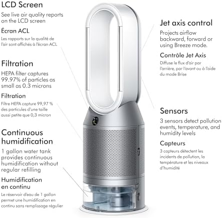 Detalle 2 de Dyson Purifier Humidify+Cool PH03 Air Purifier, Humidifier and Fan