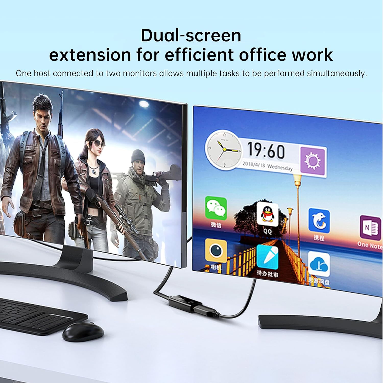 Thumbnail 5 de biaze ZH92 USB-C zu HDMI Adapter – 4K/ HDR, Plug & Play für Laptop, PC, TV & Monitor