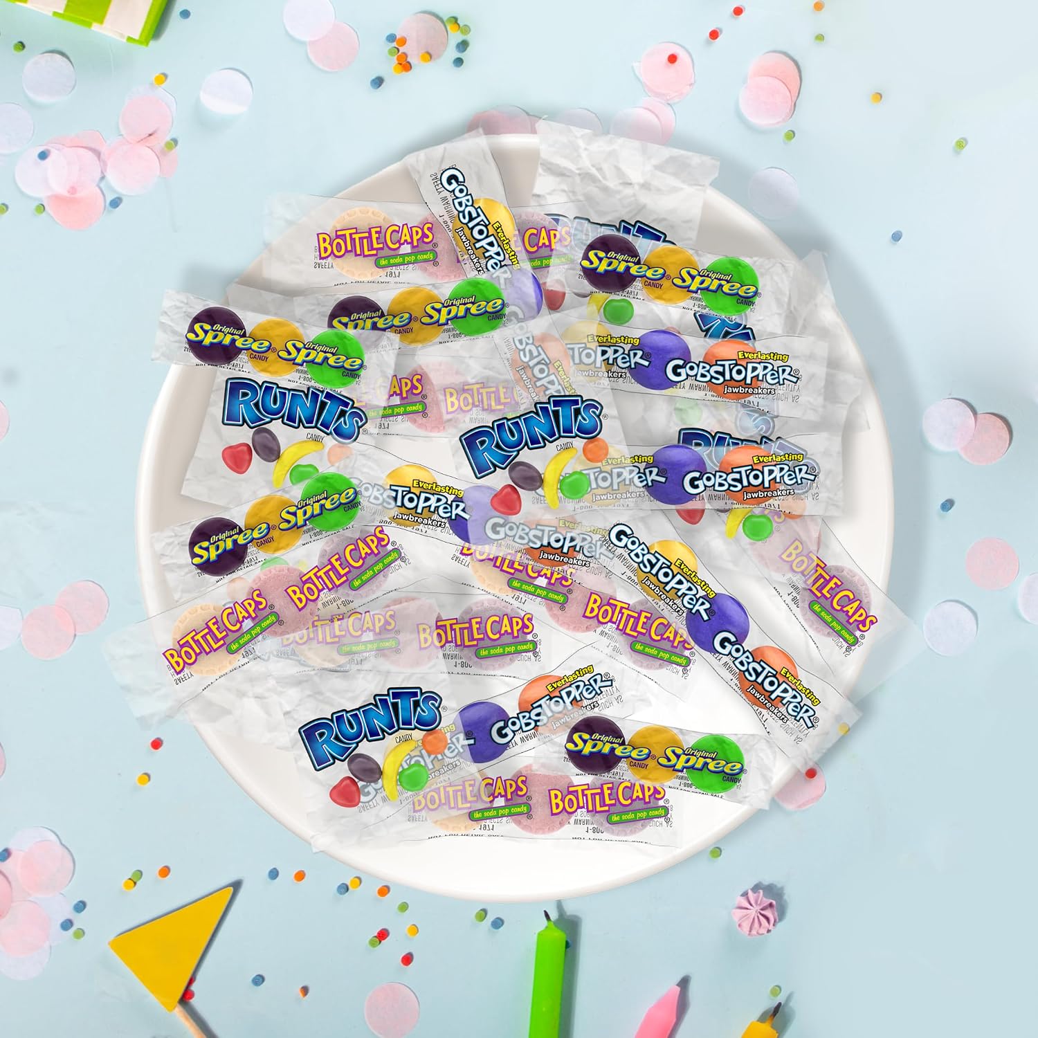 Detalle 1 de Ferrara Gobstopper & Spree Nostalgic Party Mix, 36.5 oz, 100-Count Hard Candy