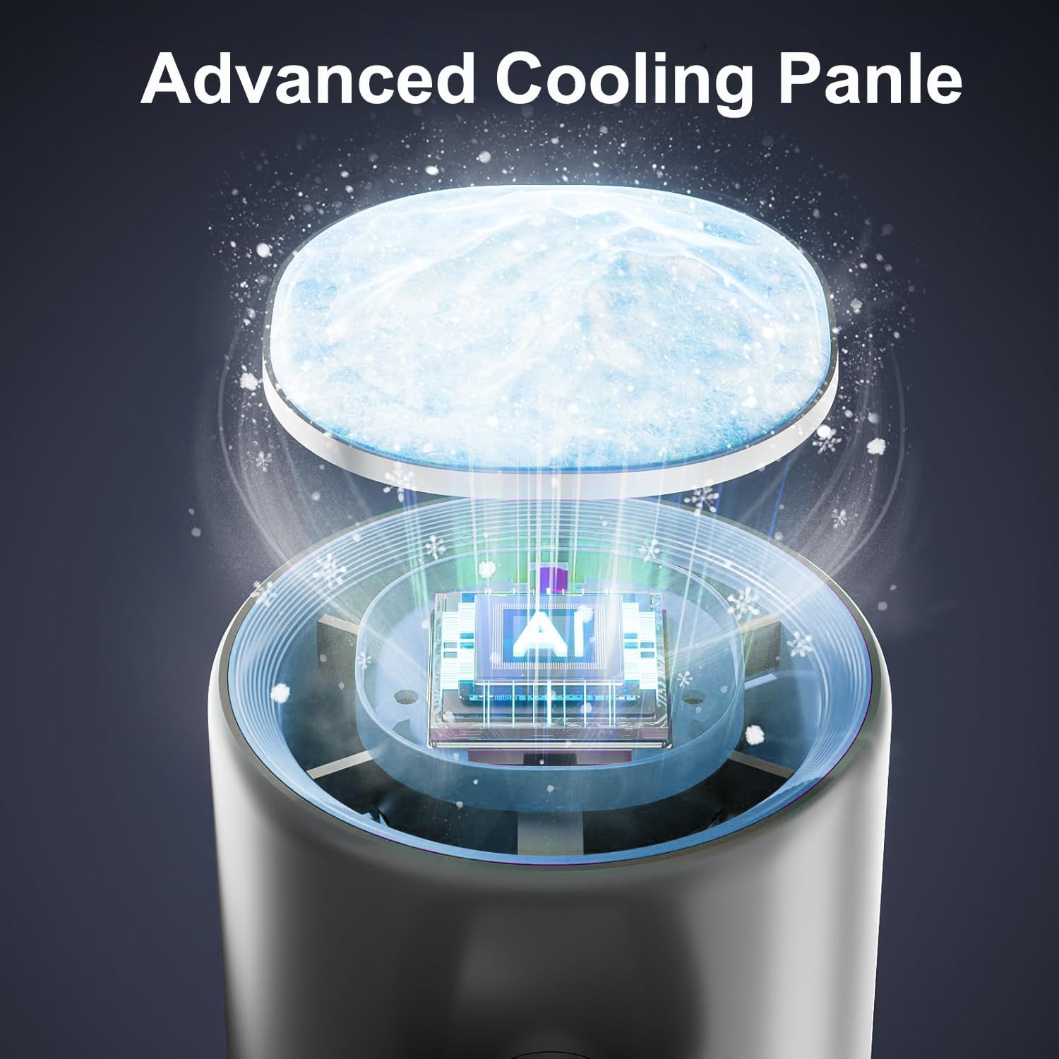 Thumbnail 2 de Joytential Portable Handheld Fan: Turbo USB Rechargeable Personal Cooler (Dark Grey)