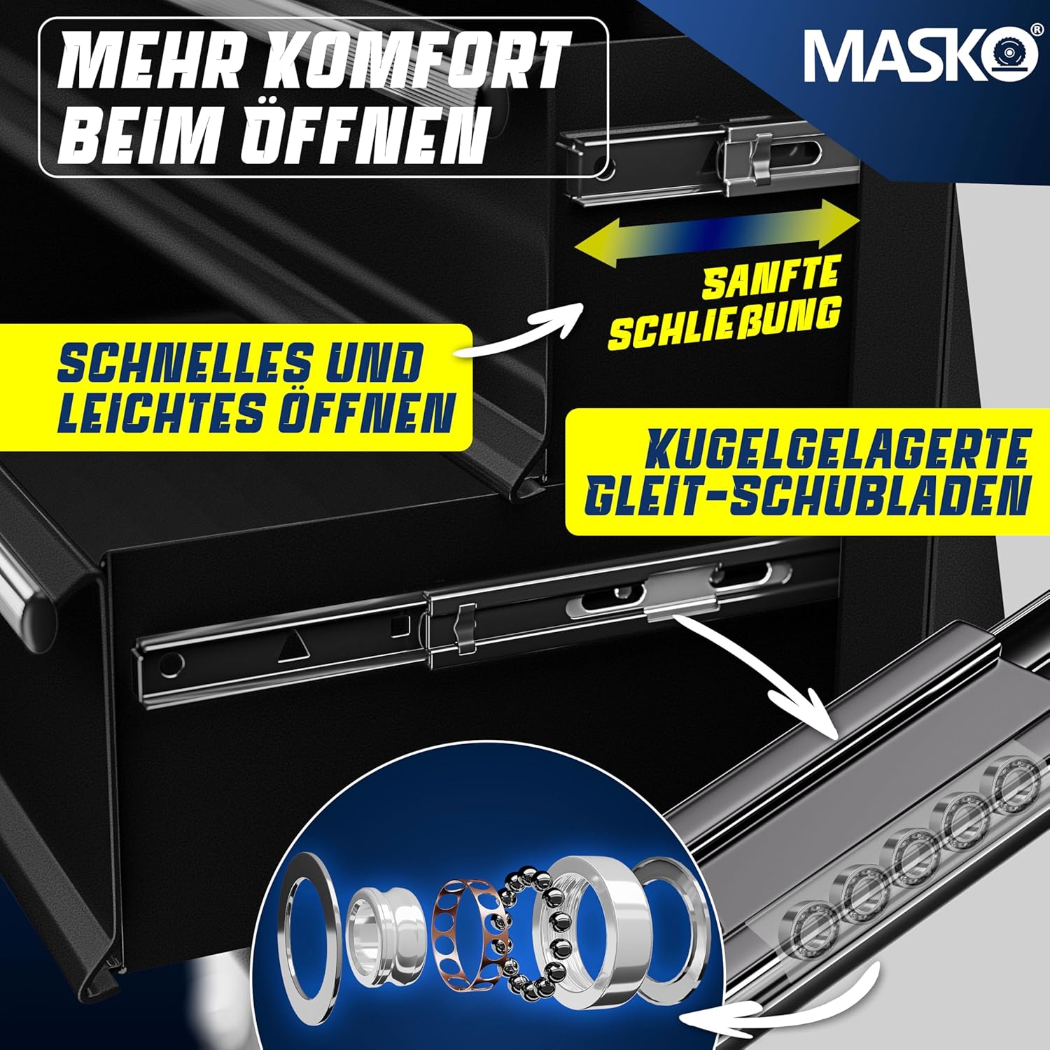 Thumbnail 2 de MASKO Werkstattwagen 5 Schubladen