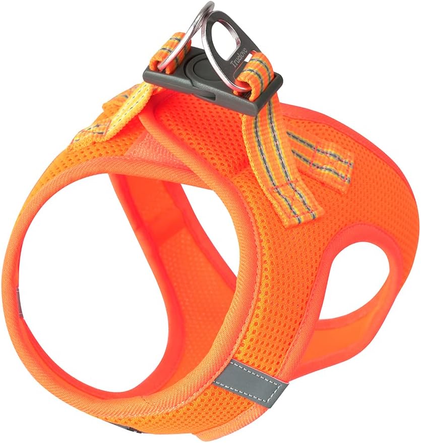 Thumbnail 3 de TRUE LOVE Dog Harness: Soft Air Mesh Adjustable Reflective Vest for XX-Small Orange