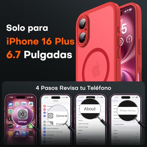 Detalle 2 de Coque magnétique TOCOL pour iPhone 16 Plus, 6,7 pouces