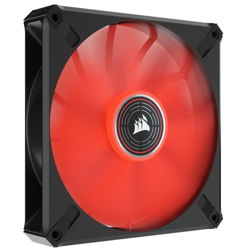 Detalle de Corsair ML140 LED ELITE Premium: ventilador PWM de levitación magnética 140 mm, Rojo