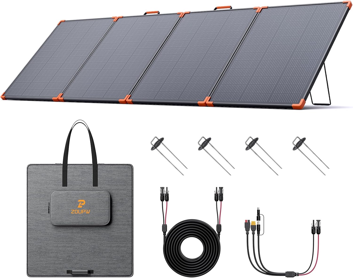 Detalle de ZOUPW 350W Portable Solar Panel 43V ⚡