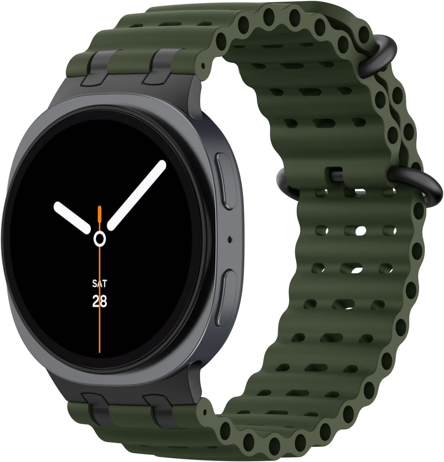 Detalle de MoKo Ocean Strap for Samsung Galaxy Watch 8 (40/44mm) & Watch 8 Classic (46mm) – breathable silicone sport band
