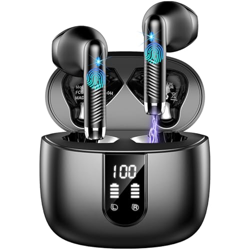 Detalle de Auriculares Inalámbricos Bluetooth Drsaec J55: 56h de autonomía, 5.4, ENC y IP7, sonido HiFi y control táctil