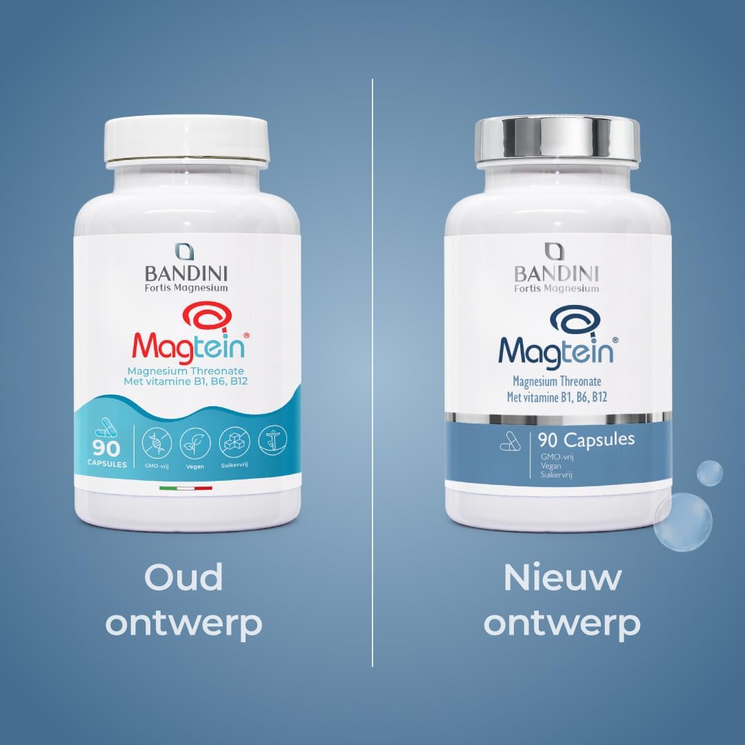 Detalle de Bandini Magnesium L-threonaat Magtein 2000 mg met B1, B6 en B12, 90 capsules