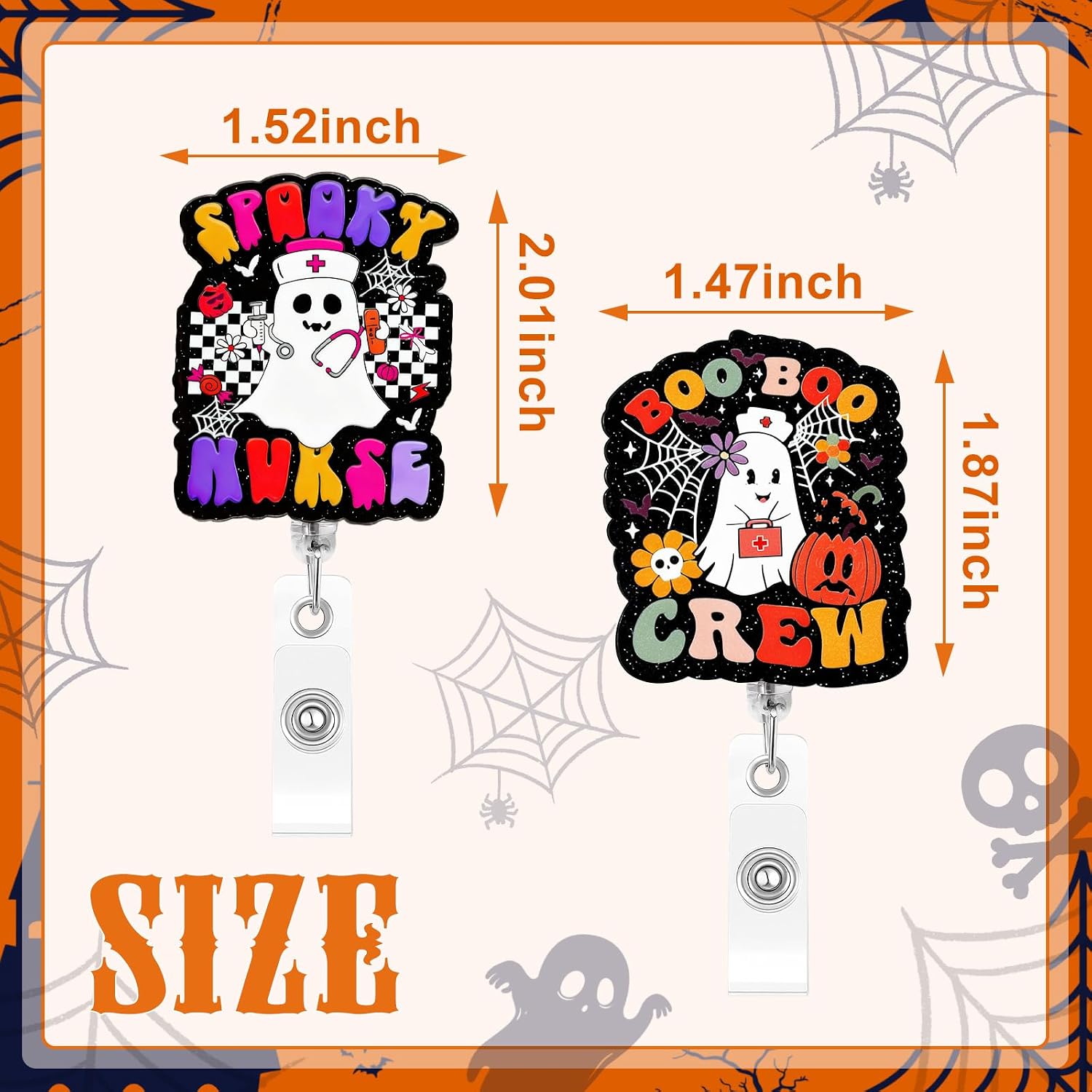 Detalle 2 de Ciwuzxs Retractable Badge Reel 2-Piece Set