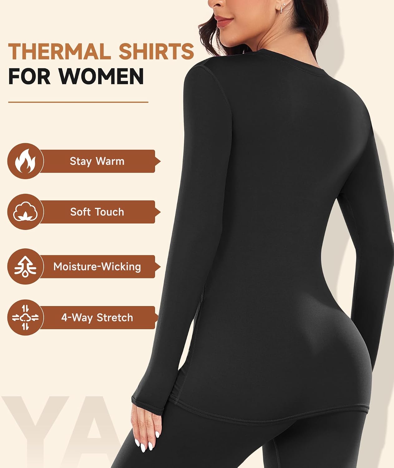 Thumbnail 4 de YADIFEN Thermal Top for Women – Long Sleeve Base Layer