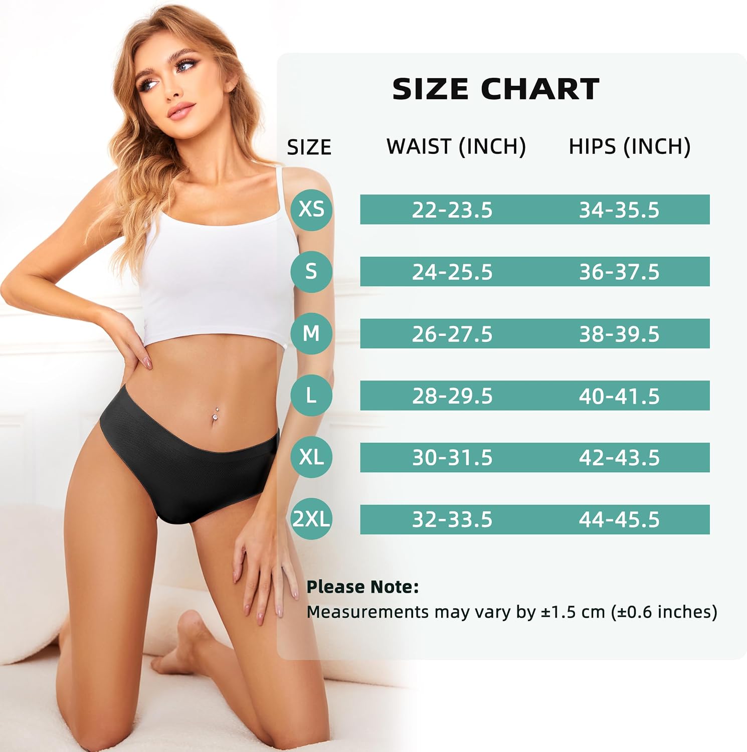 Thumbnail 5 de VOENXE Seamless High-Waisted Thongs — 5-Pack