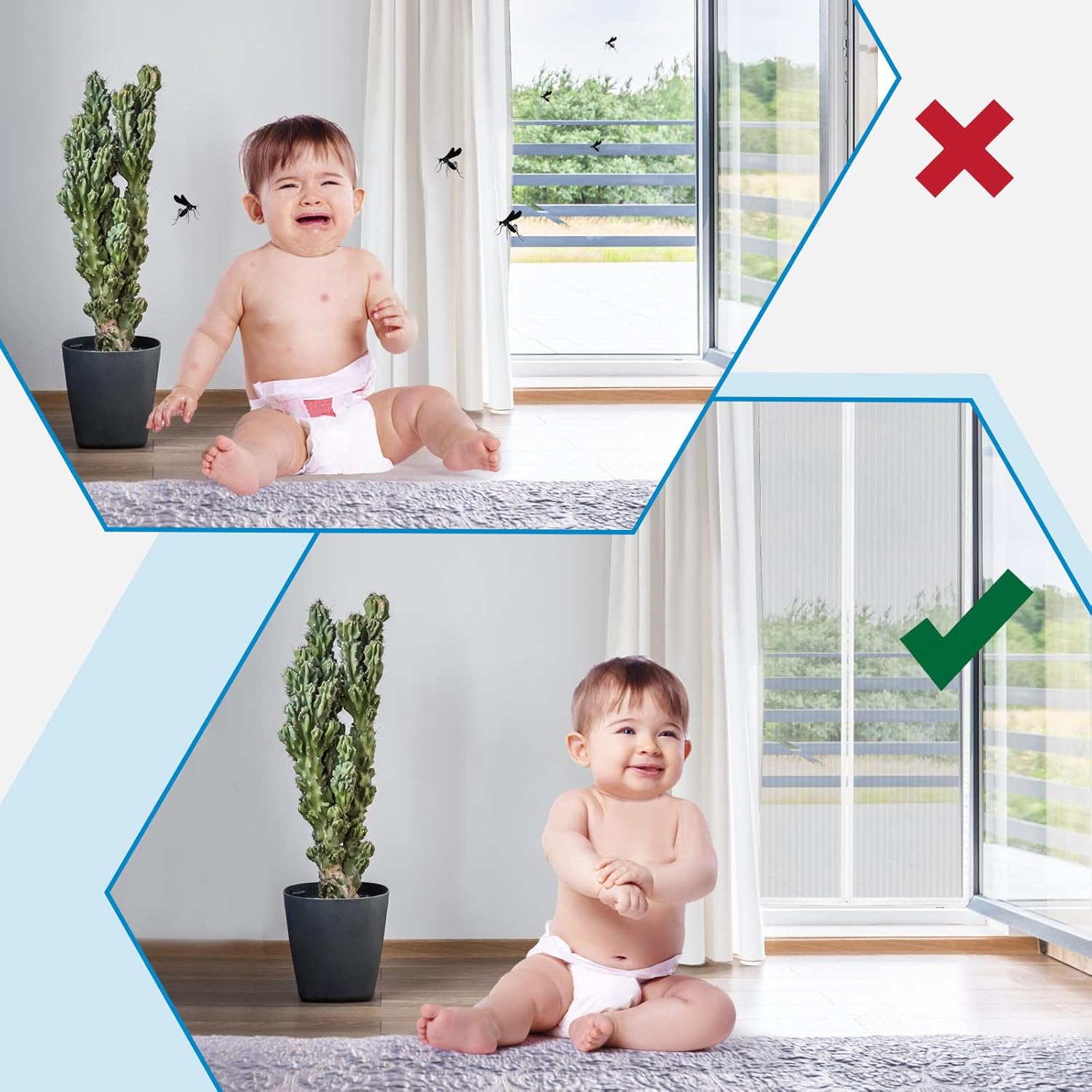 Thumbnail 5 de Zanzariera magnetica per porta SHA2WEN 120x200 cm, bianco