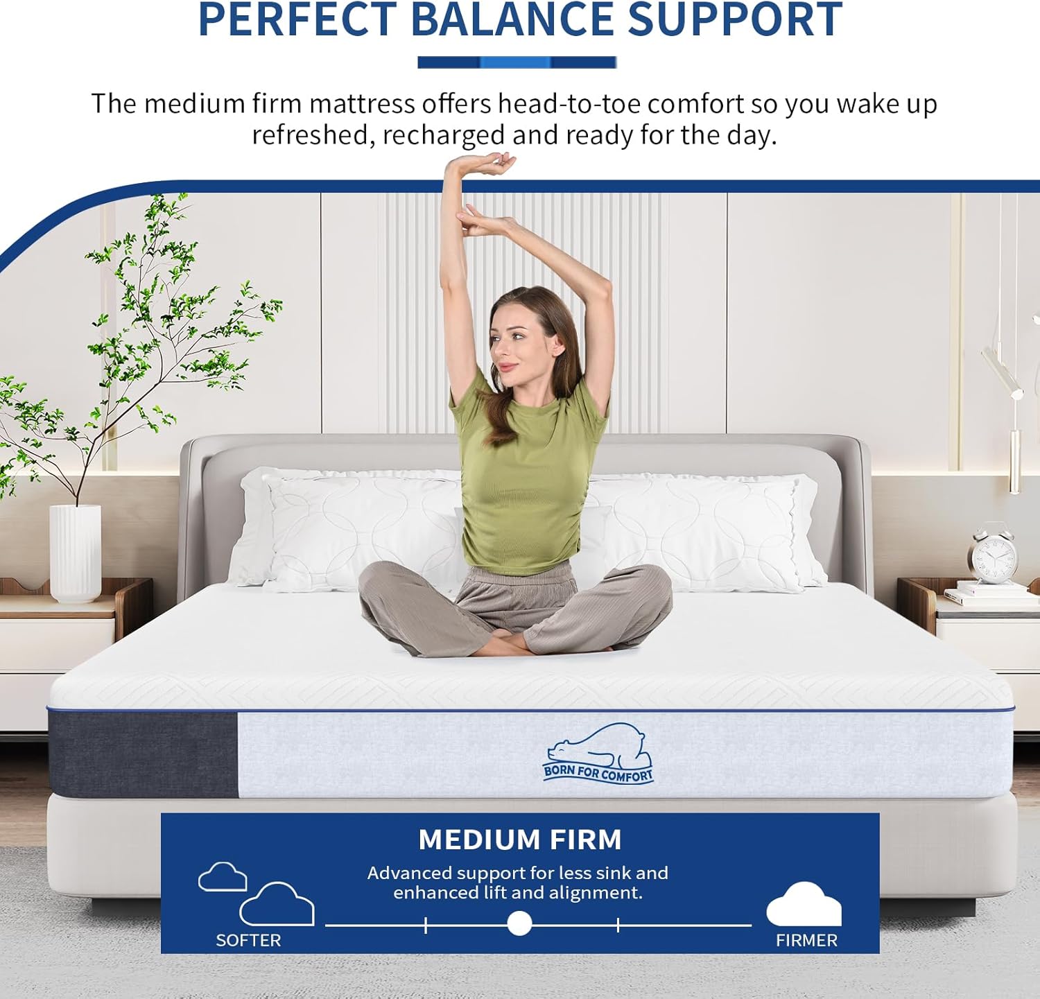Detalle de wowttrelax King 5ft 8 memory foam mattress