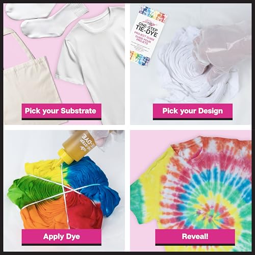 Detalle de Tulip One-Step Tie Dye Kit, Large Group Activity – 18 Bottles, 14 Colors, 36 Projects