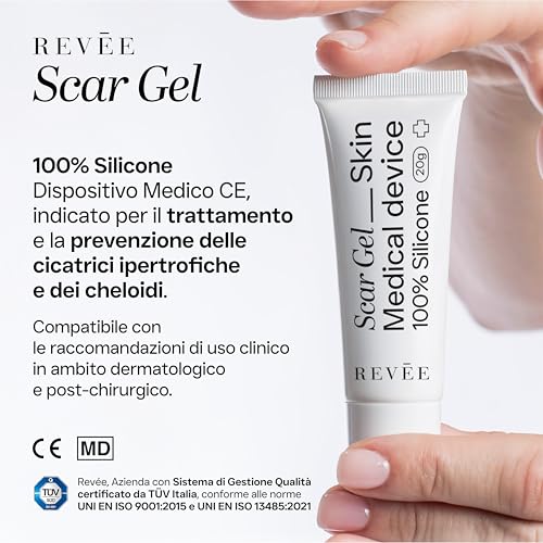 Detalle de REVÉE Scar Gel 20g: Gel a 100% silicone per cicatrici chirurgiche e traumi