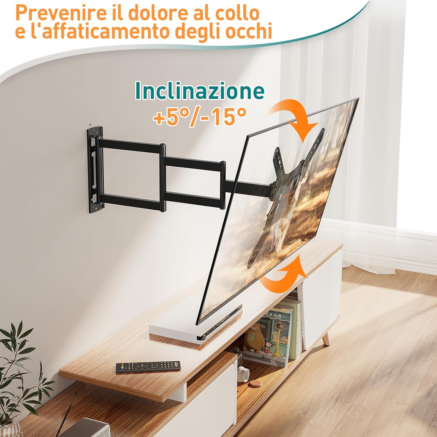 Detalle de ELIVED EV3017: Supporto da parete per TV a lunga portata 26–60" con braccio estensione di 749 mm