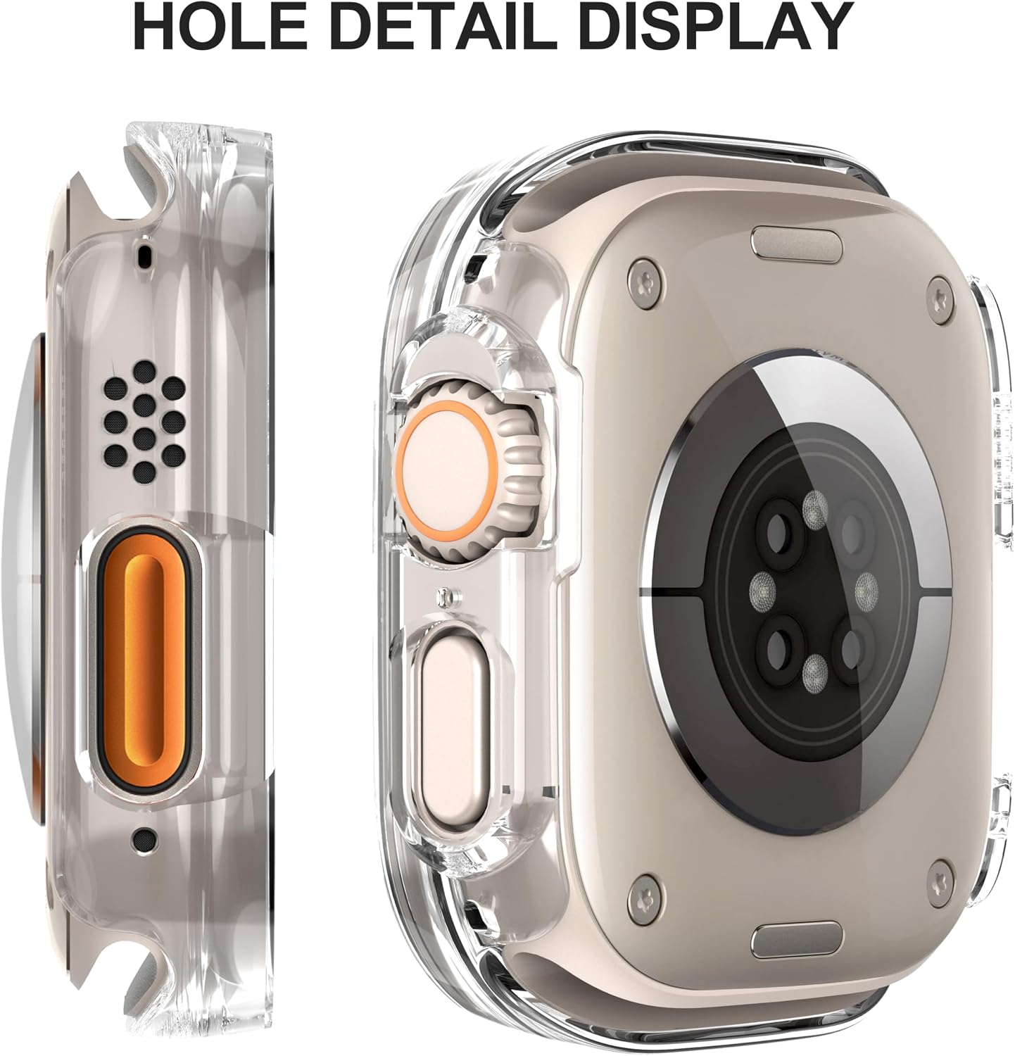 Detalle de Diruite 2-Pack Screen Protector Case for Apple Watch Ultra 3/2/1 49mm – Tempered Glass with Hard Matte PC Cover