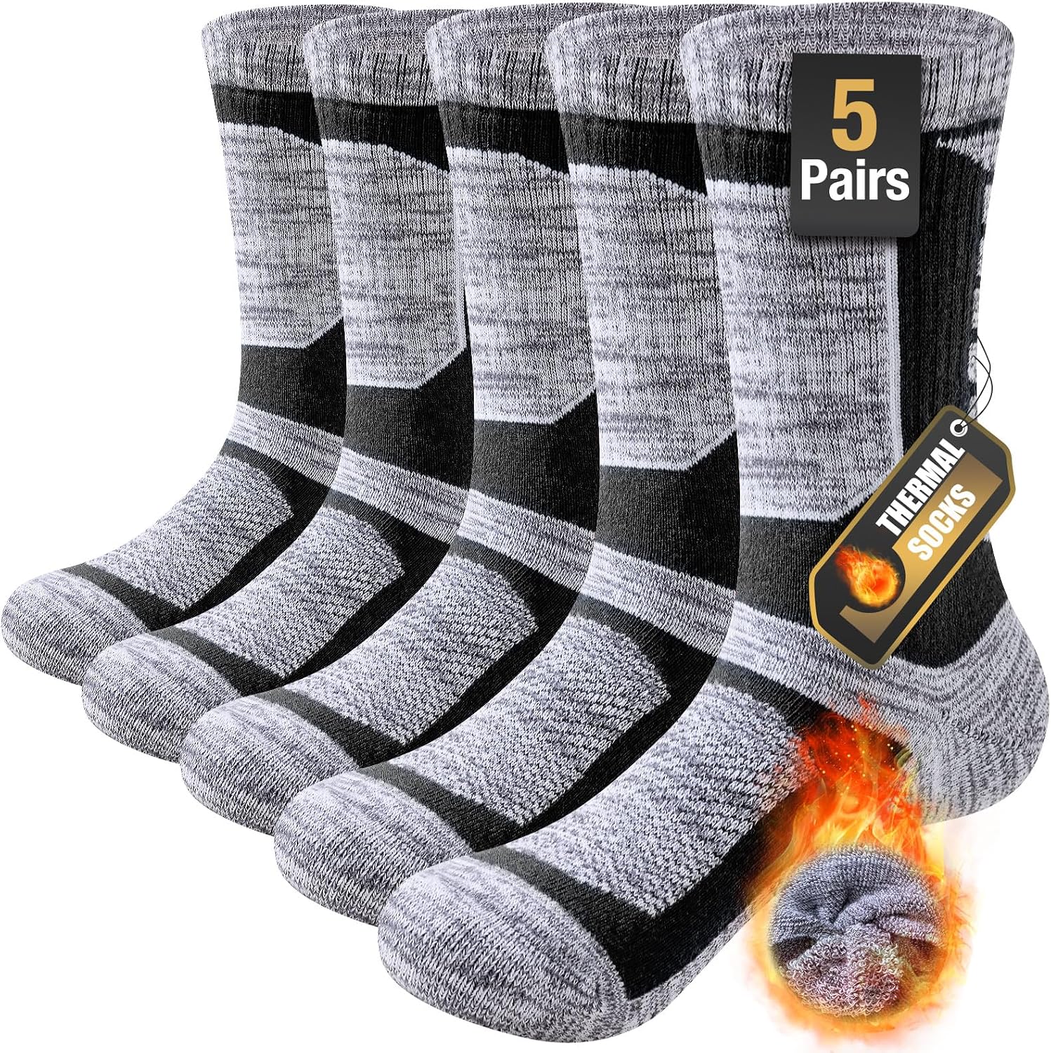 Detalle de Niorasen Thermal Hiking Socks 5 Pairs