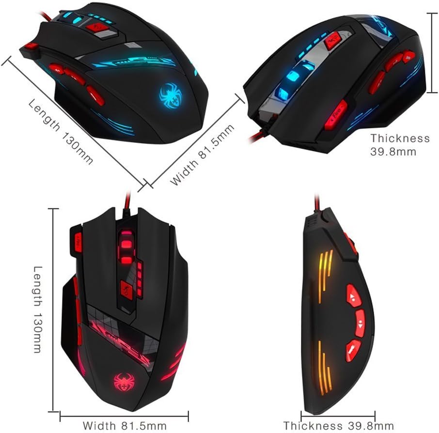 Thumbnail 4 de zelotes Mouse Gaming Cablata 9200 DPI