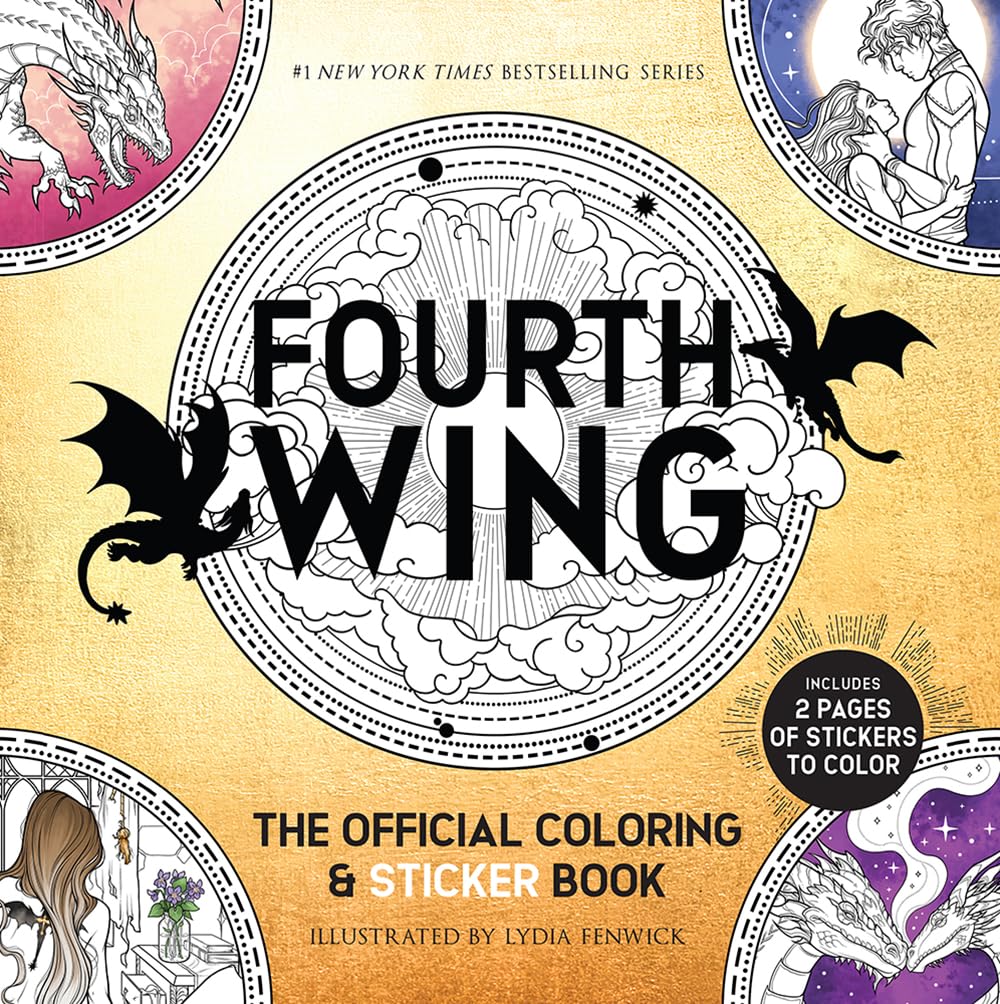 Detalle de Fourth Wing: The Official Coloring & Sticker Book with Tear-Away Pages