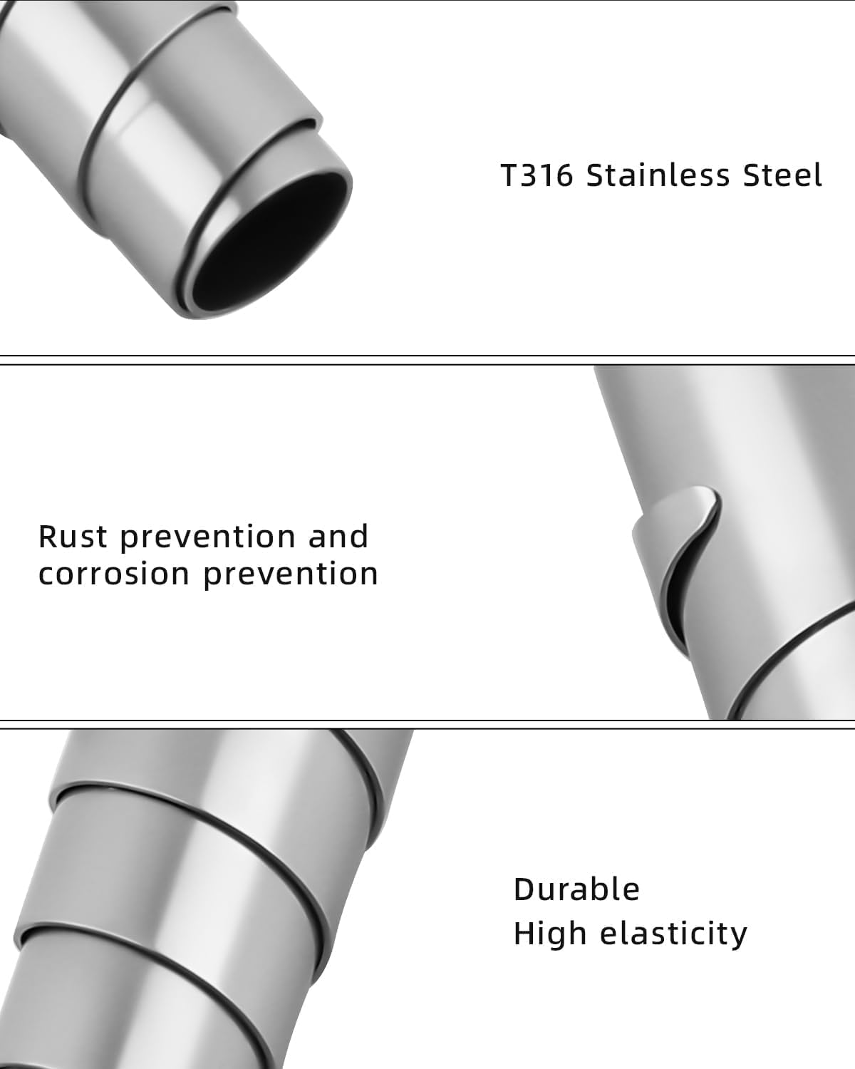 Detalle de Gareschten Ersatzfeder für Gartenschere – 60 mm, 6 mm Öffnung, T316-Edelstahl