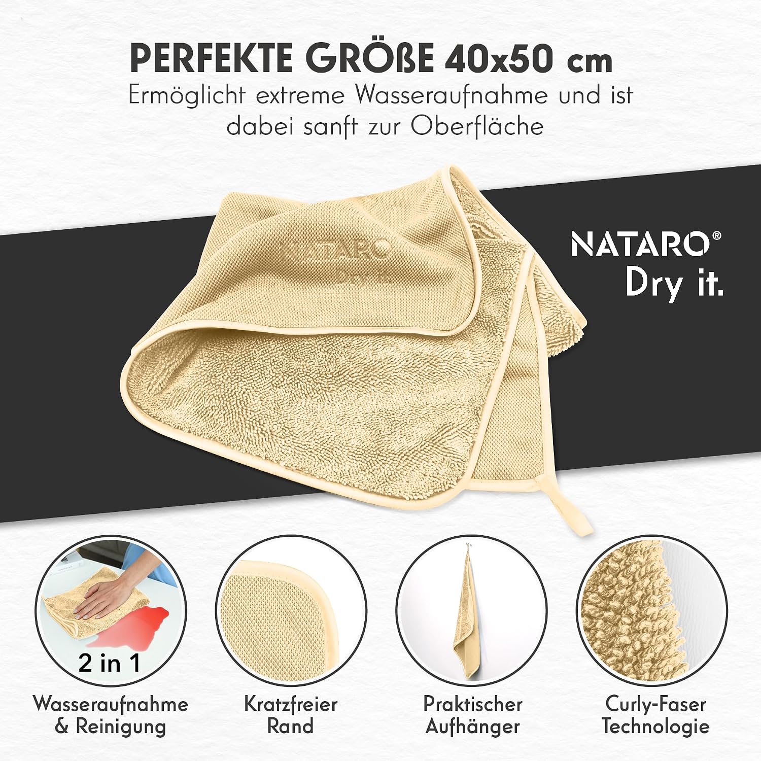 Thumbnail 2 de NATARO Fast Dry it Mikrofaser Trockentuch 40x50 cm