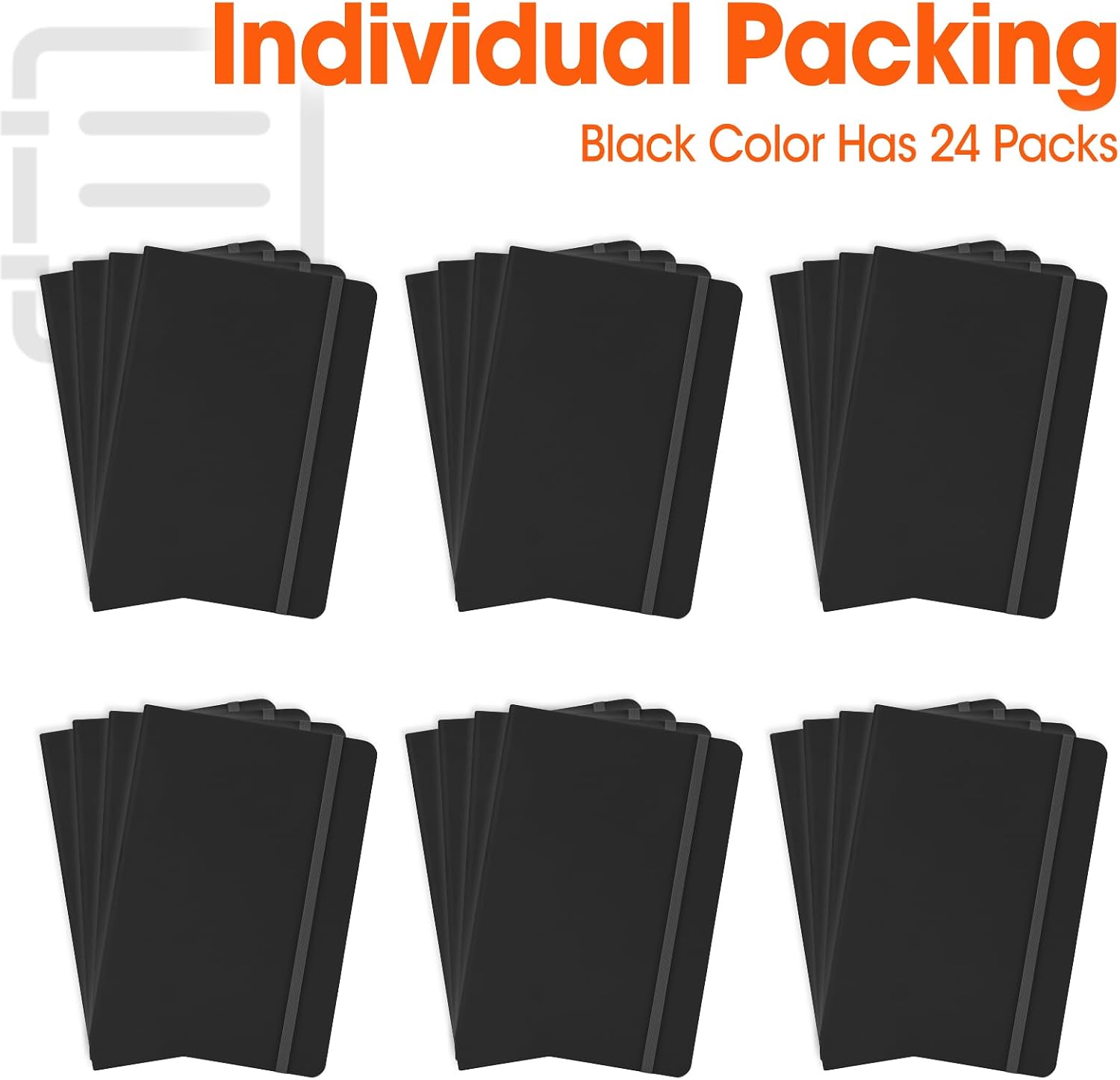 Thumbnail 6 de BGUP 24-Pack A5 Lined Journals, 200 Pages, Faux-Leather Hardcover