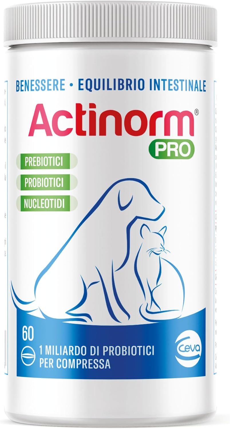 Detalle de Actinorm Pro – Bioregolatore naturale della funzionalità intestinale per cani e gatti, 60 compresse