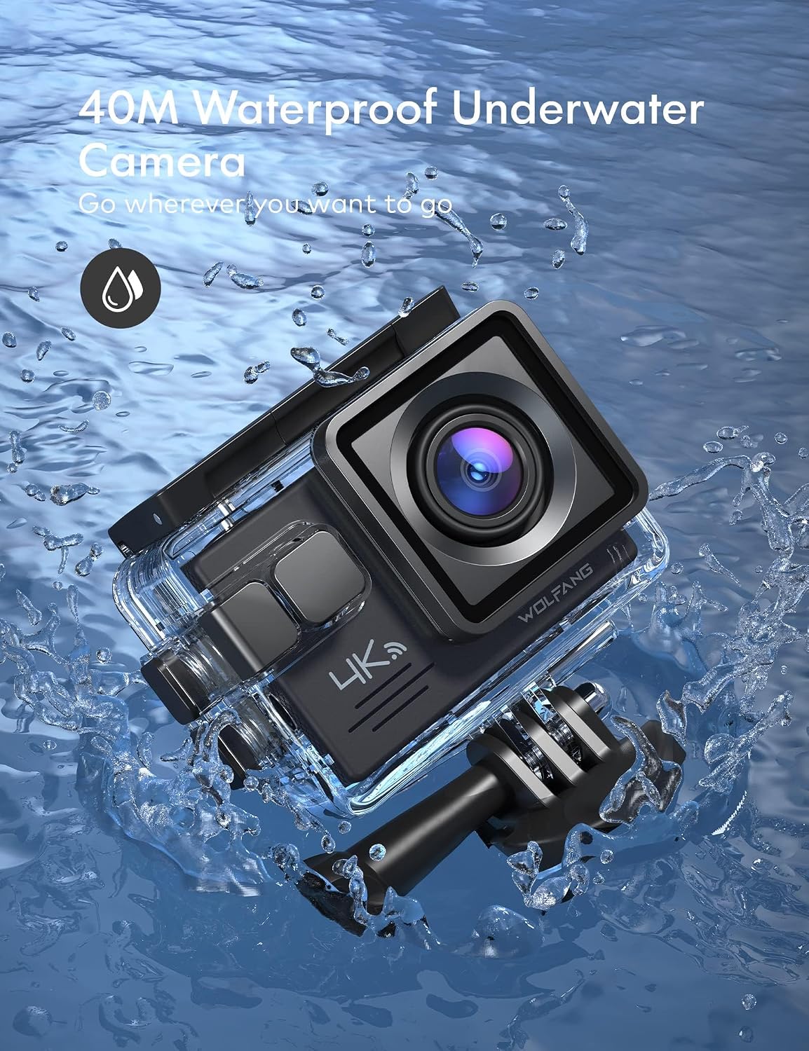 Detalle 2 de WOLFANG GA100 4K Action Camera with 32GB