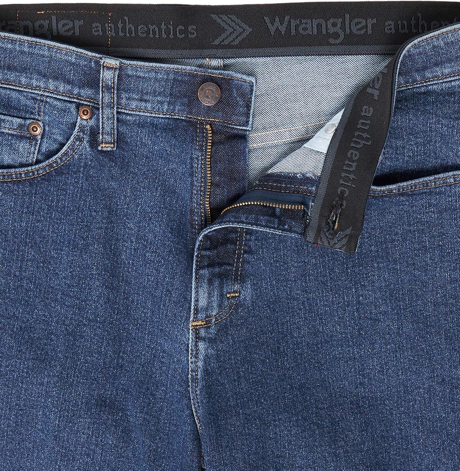 Detalle 2 de Wrangler Authentics Denim Short Big & Tall Comfort Flex – Dark Stonewash, 46