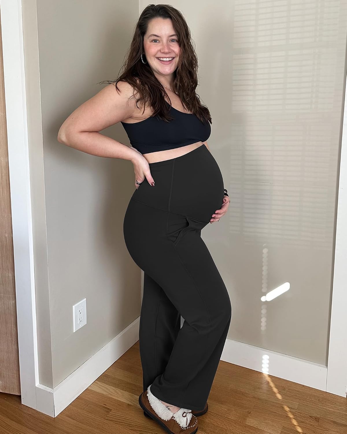 Thumbnail 1 de G4Free Maternity Trousers Over Bump: Stretchy, High-Comfort Lounge & Workwear Pants with Pockets