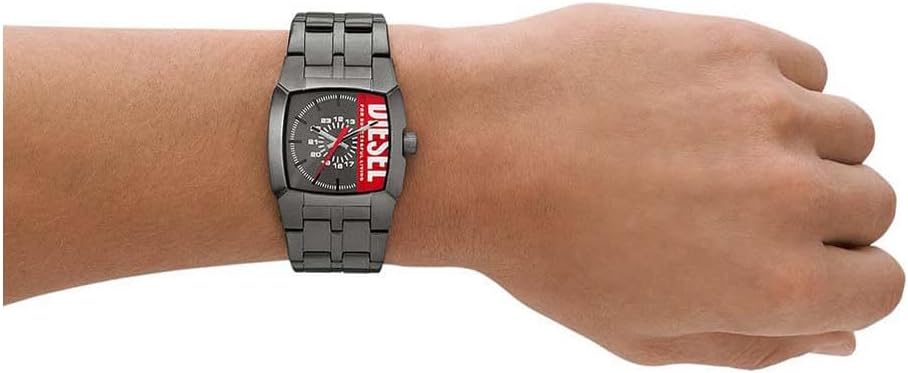 Thumbnail 4 de Diesel Cliffhanger Watch for Men – Quartz trois aiguilles, bracelet acier gris ou cuir