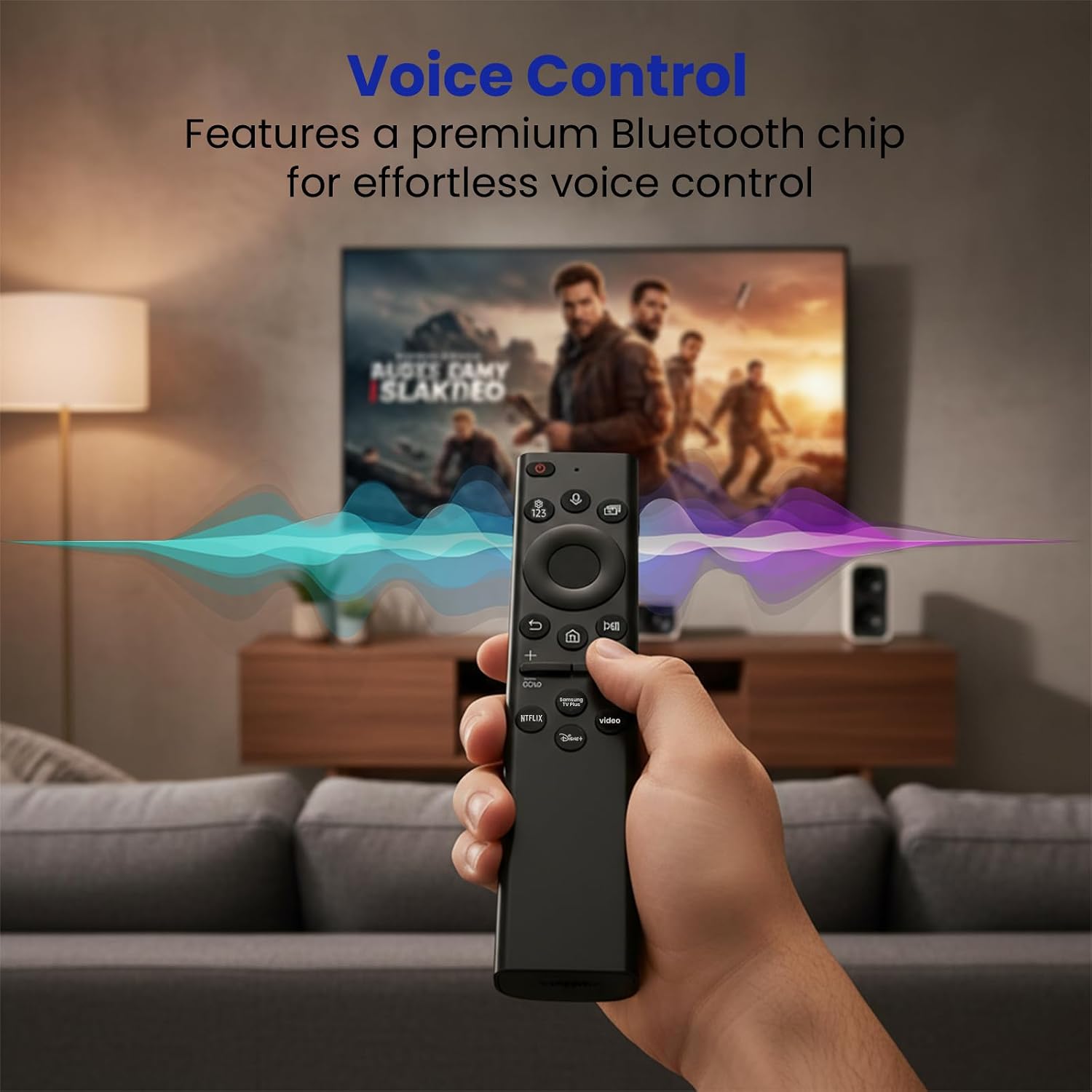 Detalle de Replacement Voice Remote for Samsung TV — Universal, 2019-2026 Compatibility with 1-Year Warranty