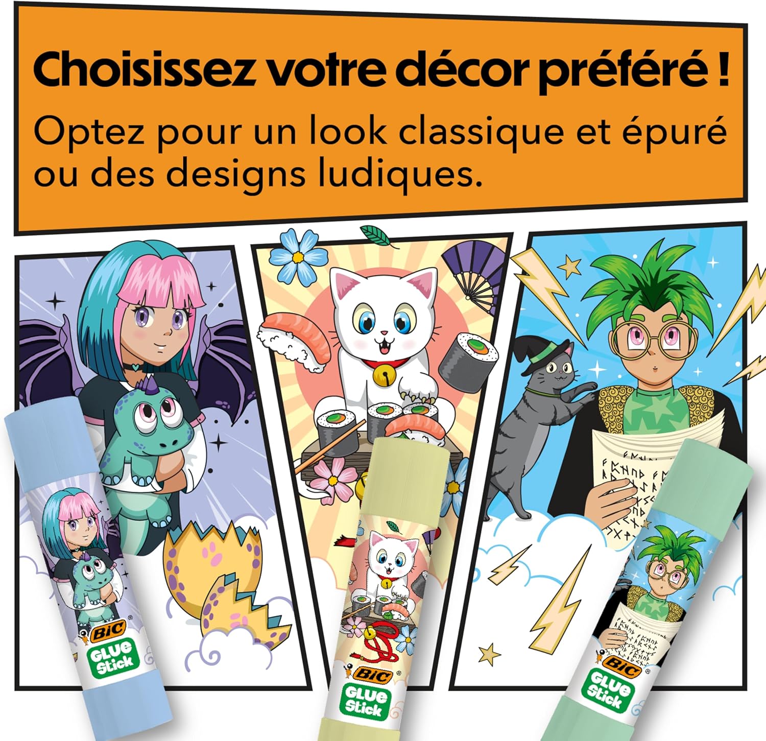 Thumbnail 3 de Bâtons de colle BIC 8 g – pack de 10, formule 95 % naturel