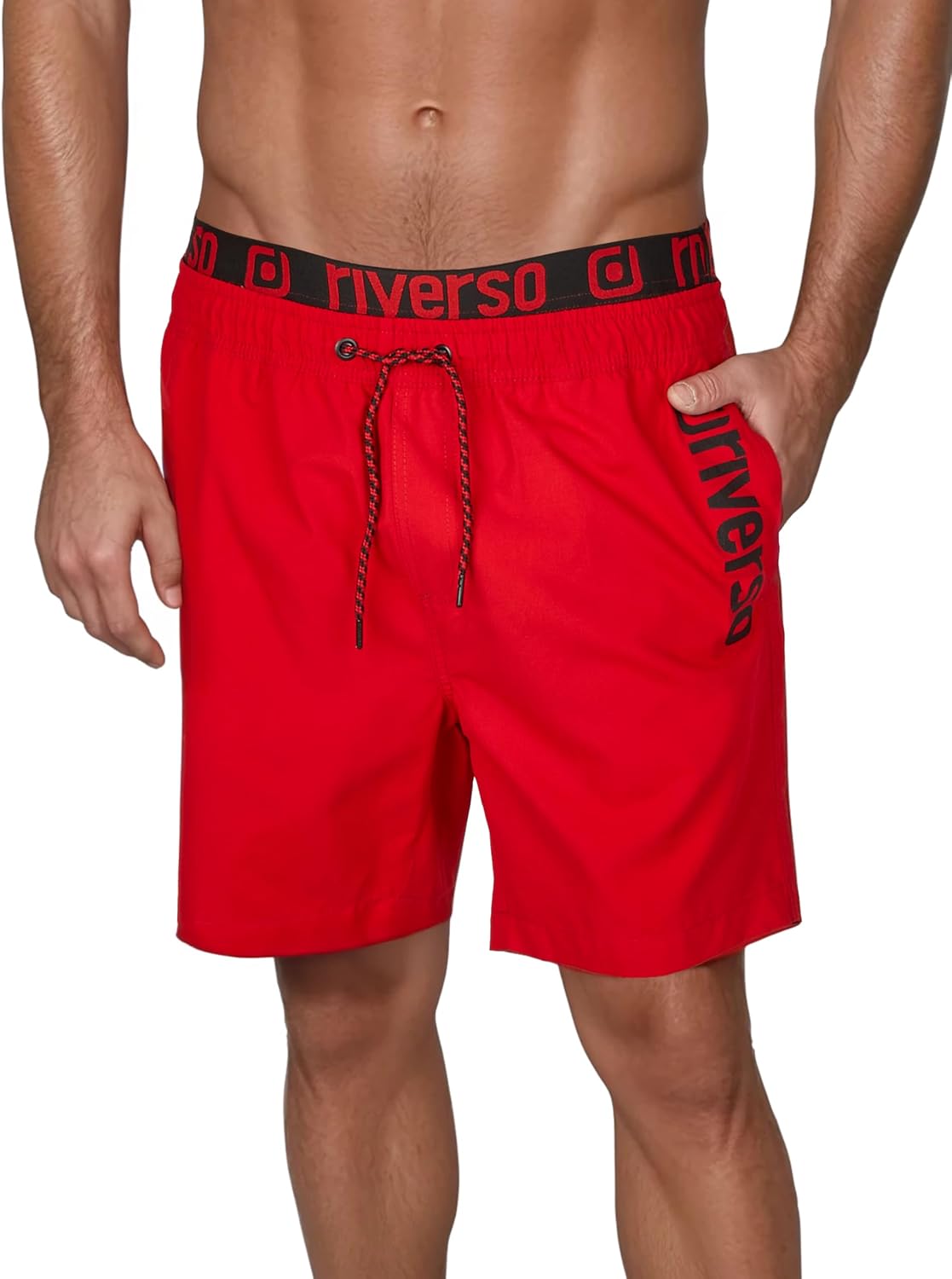 Detalle de riverso Herren Badehose RIVBobby Regular Fit – Schnelltrocknend, elastischer Bund, Mesh-Innenfutter