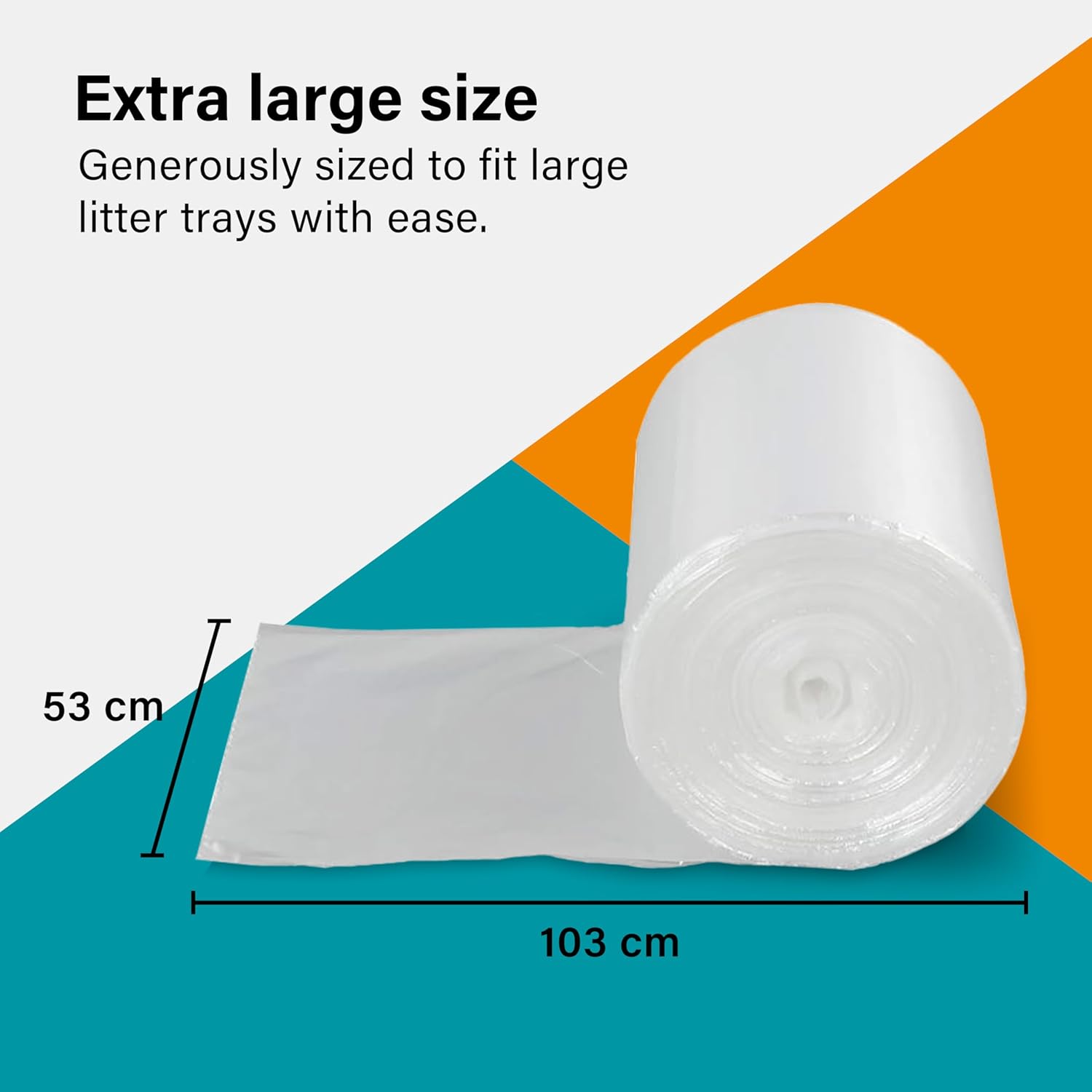 Thumbnail 5 de 30 Extra Large Cat Litter Tray Liners on a Roll – 103x53cm, Scratch Resistant & Leak Proof