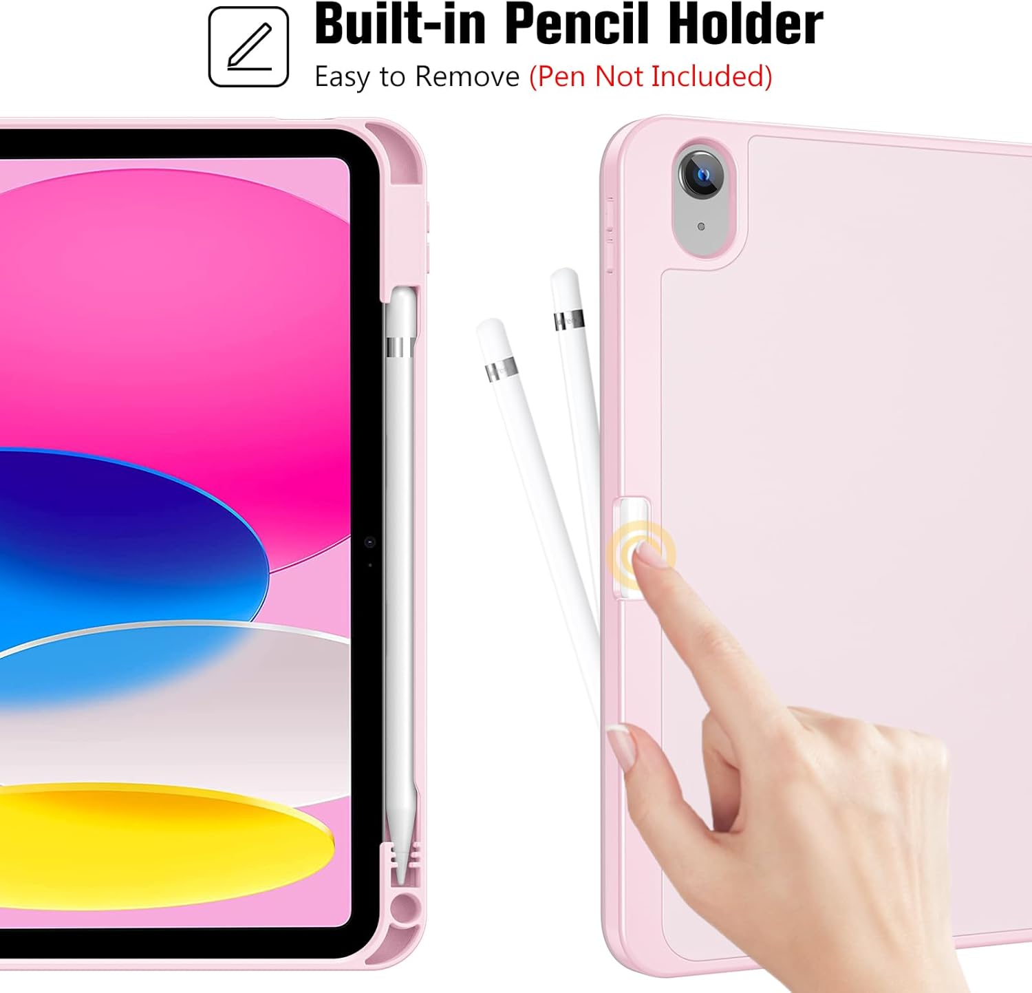 Detalle de ProCase Hülle für iPad A16 (11.) & iPad 10. Generation (10,9") mit Stifthalter – Hellrosa