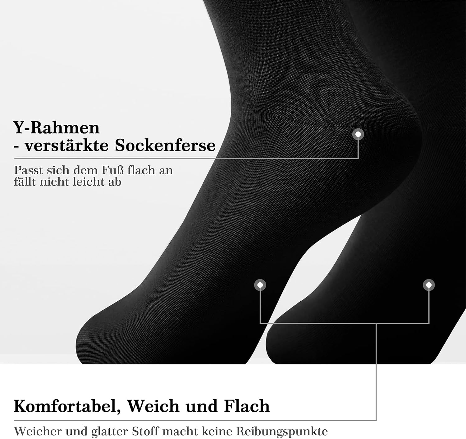 Thumbnail 3 de Fullluwaa Baumwollsocken 12 Paar Schwarz