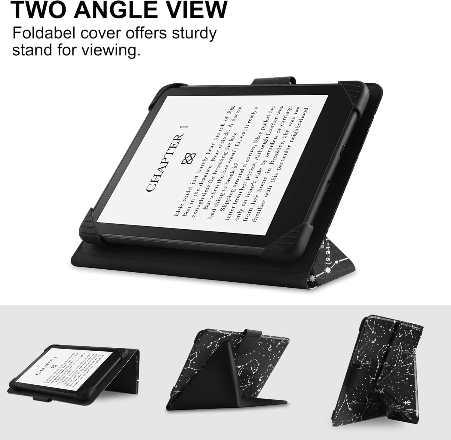 Thumbnail 2 de HGWALP Universal 6.8–7 inch eReader PU folio case with stand