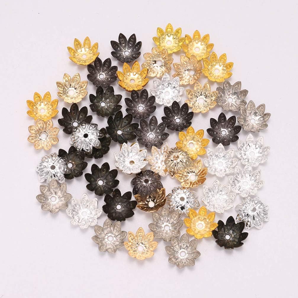 Thumbnail 4 de Milisten 500 Stücke Perlenkappen Lotus Form – Hohl Spacer Endkappen für DIY Schmuck