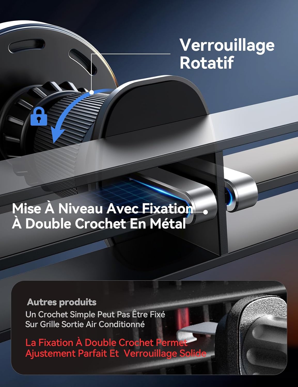 Thumbnail 1 de JOYROOM Support téléphone voiture MagSafe 2 en 1 avec chargeur induction 15W