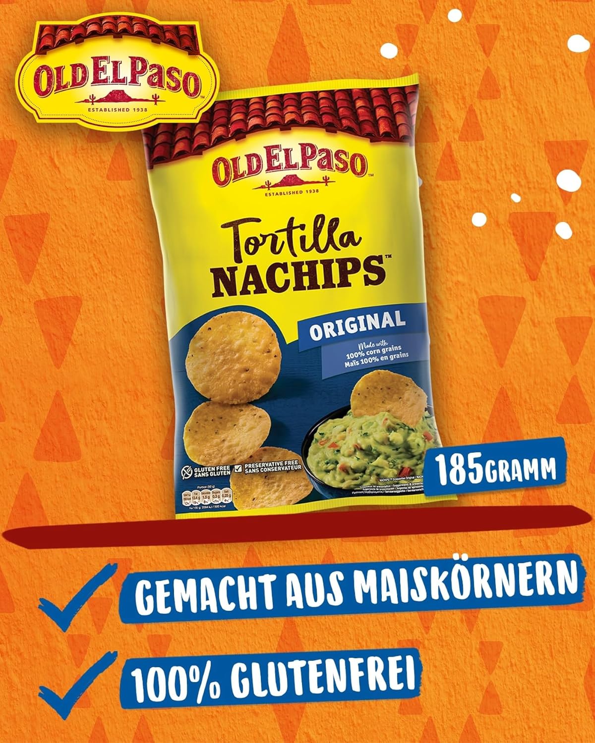 Detalle 2 de Old El Paso Nachips Original 185 g 🍿
