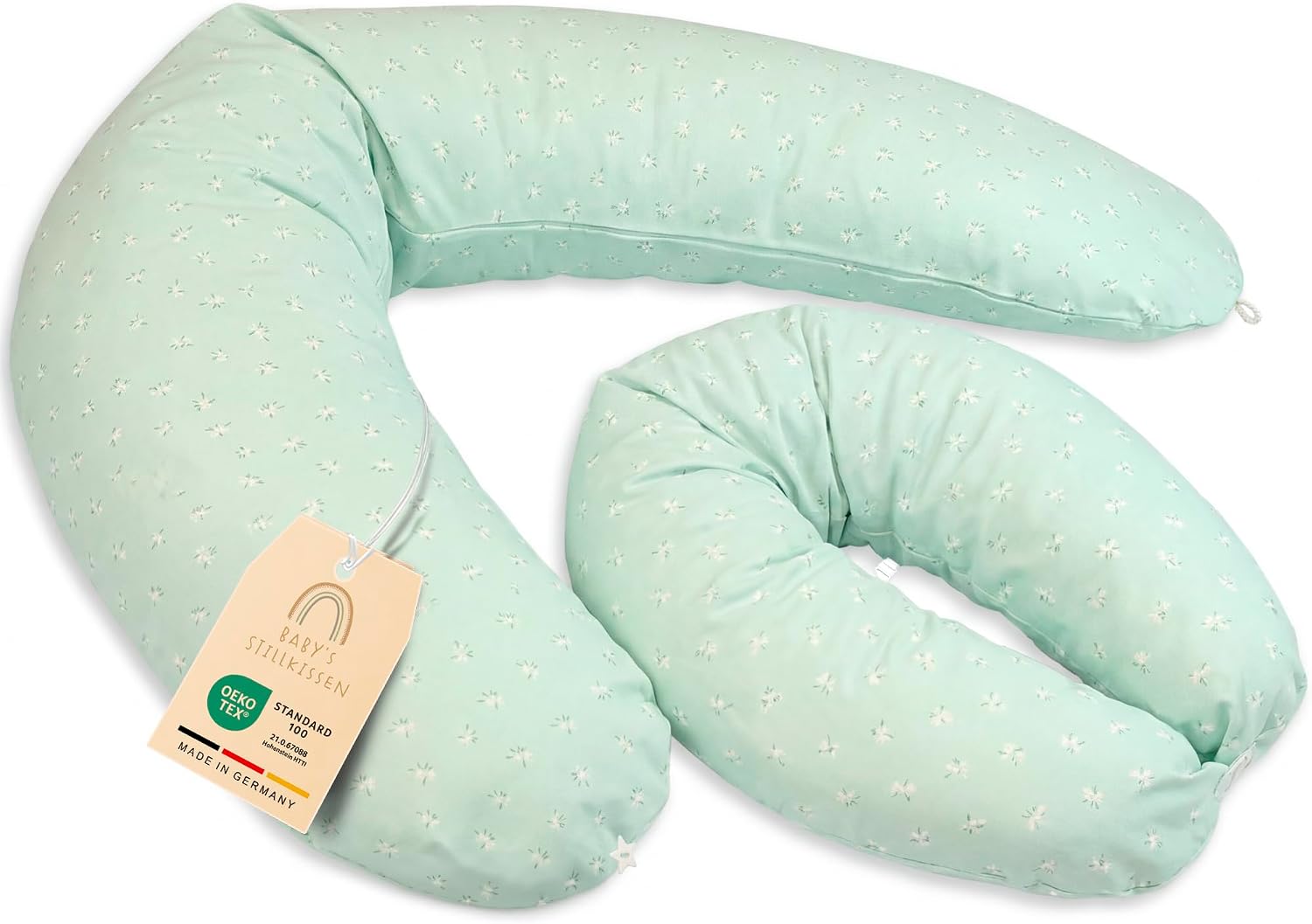 Detalle de Baby's Stillkissen XXL – Geprüftes Schwangerschaftskissen, 190 cm