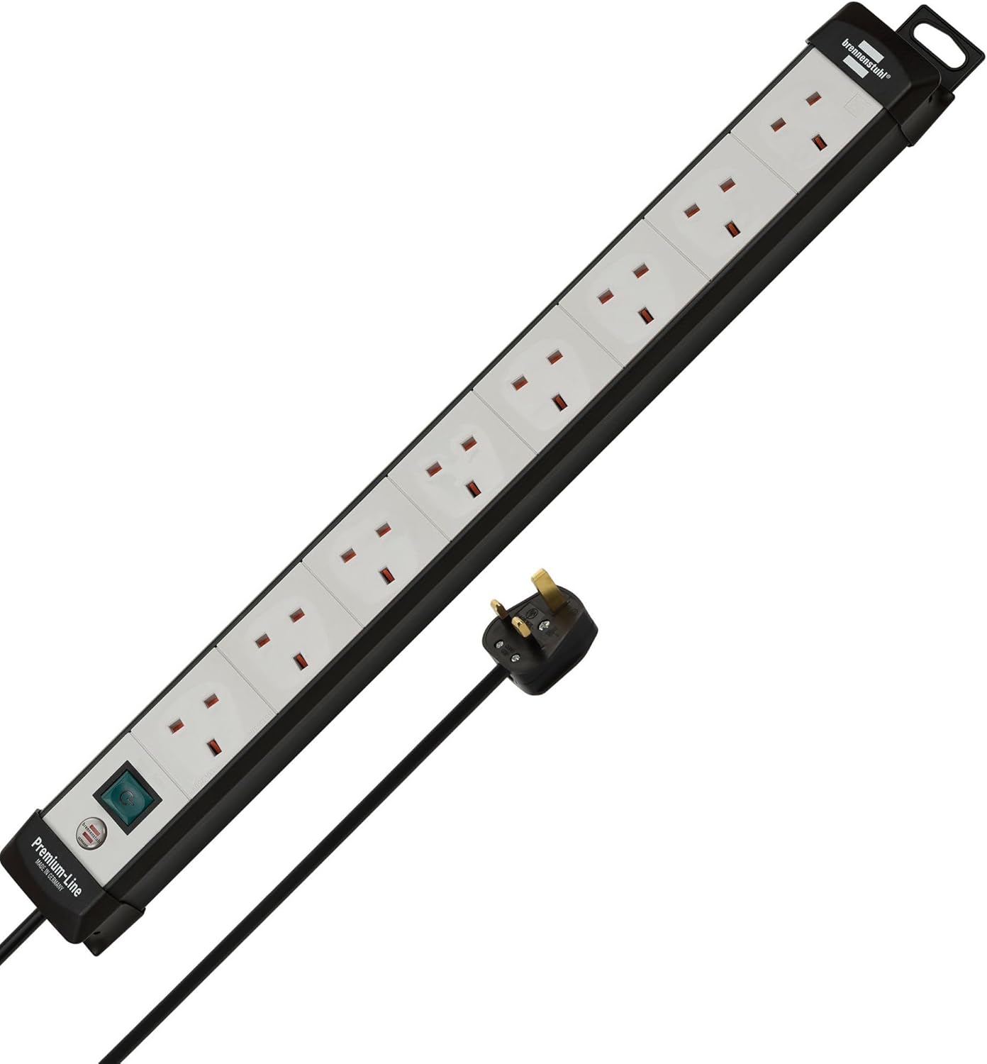 Thumbnail 3 de Brennenstuhl Premium-Line 8-Way Extension Lead with 3m Cable (3m, 8 sockets, angled, switch)