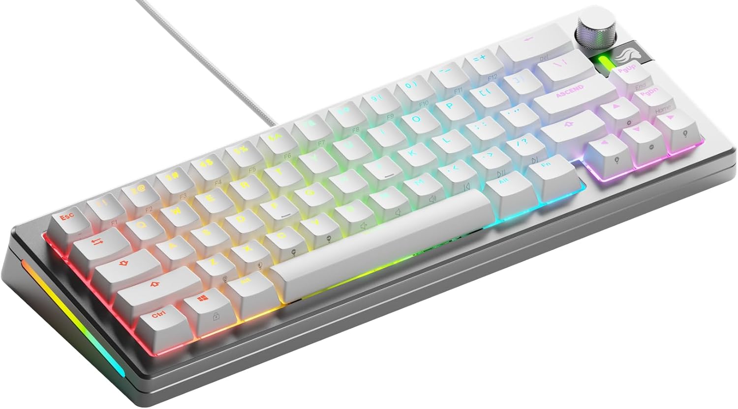 Detalle de GLORIOUS GMMK 3 PRO: Anpassbare mechanische Tastatur 65% Silber