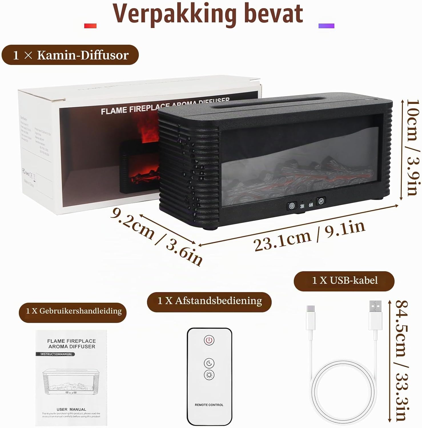 Thumbnail 6 de hzuisst NO.315 haarddiffuser met 7 vlamkleuren, timer en reservoir van 250 ml
