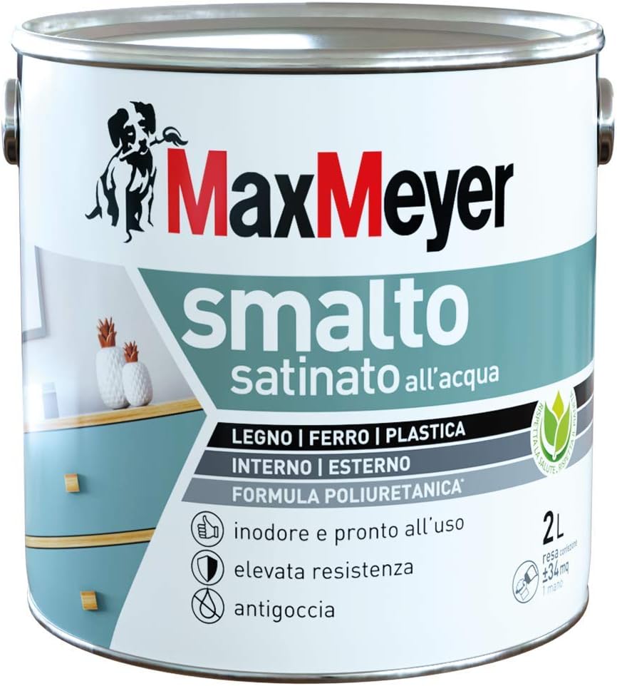 Thumbnail 6 de Maxmeyer Smalto All'Acqua Poliuretanico Satinato Arancio Ace 0,75 L